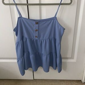 Blue blouse tank top